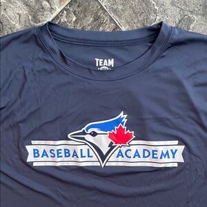 MLB BLUE JAYS Baseball Academy Graphic Mens T-Shirt Sporty Athleisure Streetwear